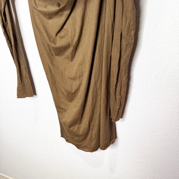 Barbara I Gongini The Black Line Draped Cape Midi Dress Lagenlook Avant-garde - Picture 8 of 12